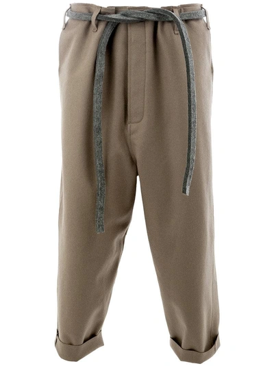Shop Toogood The Sculptor Felted Trousers - Brown