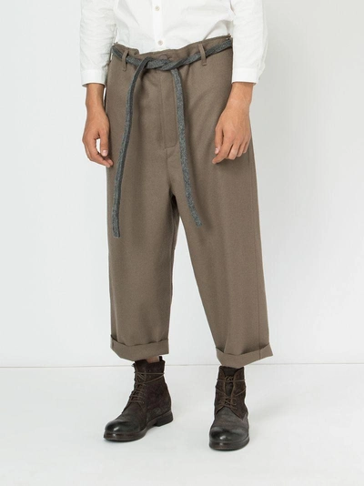 Shop Toogood The Sculptor Felted Trousers - Brown