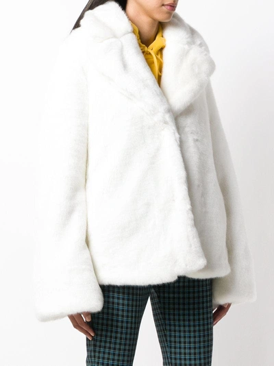 Shop Vivetta Faux Fur Jacket In White