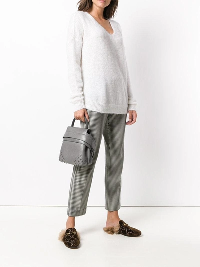 Shop Tod's Mini Wave Backpack - Grey