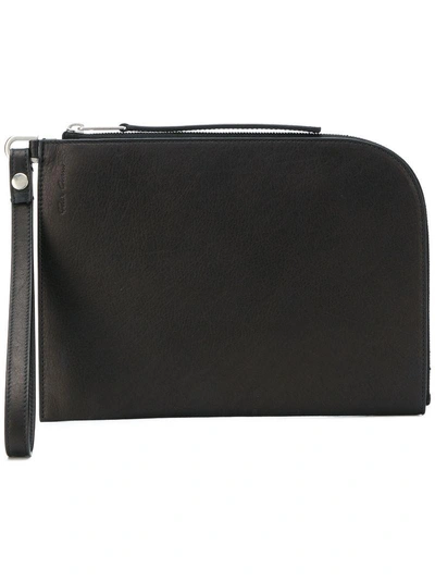 Shop Rick Owens Medium Zipped Pouch - Black