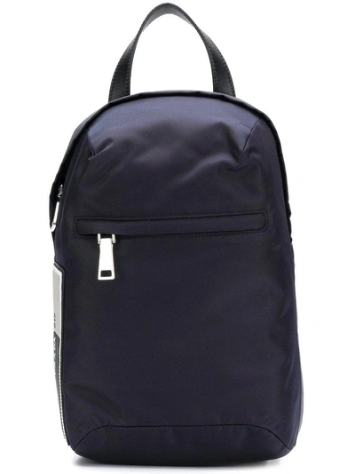 Shop Prada One Shoulder Backpack - Blue