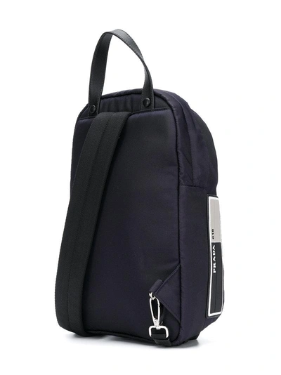 Shop Prada One Shoulder Backpack - Blue
