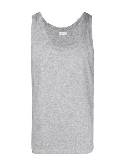 Shop Dolce & Gabbana Tank Top In Grey