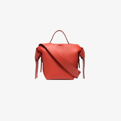 Acne Studios Musubi Leather Mini Bag - Coral In Red
