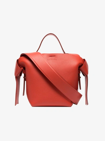 Acne Studios Musubi Leather Mini Bag - Coral In Red