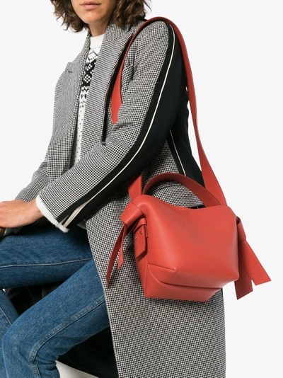 Acne Studios Musubi Leather Mini Bag - Coral In Red