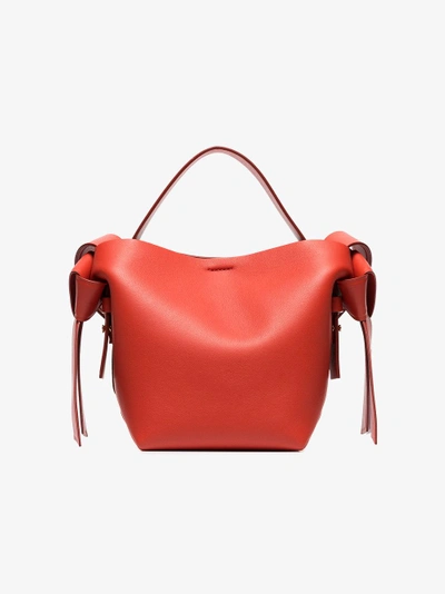 Acne Studios Musubi Leather Mini Bag - Coral In Red