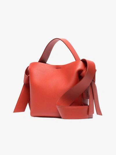 Acne Studios Musubi Leather Mini Bag - Coral In Red