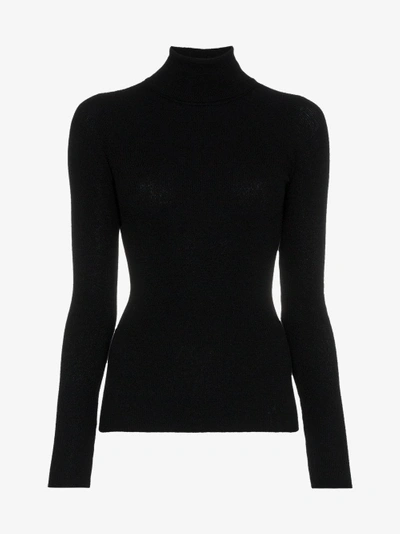 Shop Alexandra Golovanoff Roll Neck Cashmere Jumper In Black