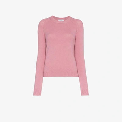 Shop Alexandra Golovanoff Cashmere Slim Fit Jumper In Pink/purple