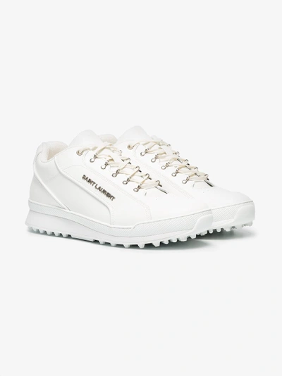 Shop Saint Laurent Jump Sneakers In White