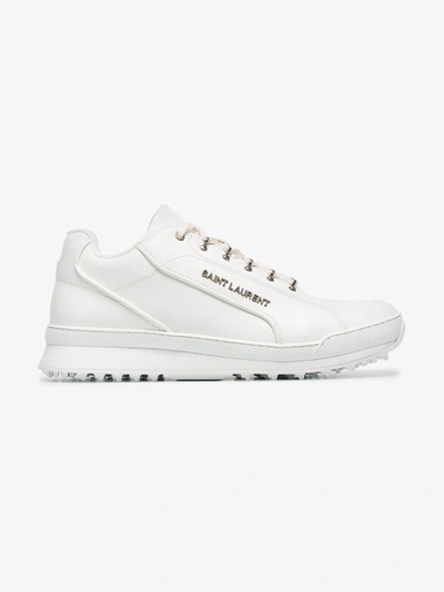 Shop Saint Laurent Jump Sneakers In White