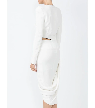 Shop Haider Ackermann Draped Cutout Dress In White