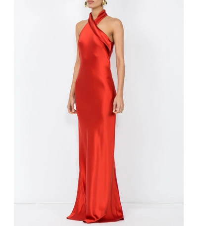 Shop Galvan Red Sienna Pandora Dress