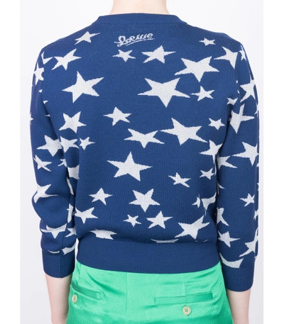 Shop Loewe Lurex Stars Sweater In Blue