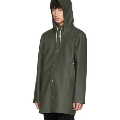 Shop Stutterheim Green Stockholm Raincoat In 3001 Green