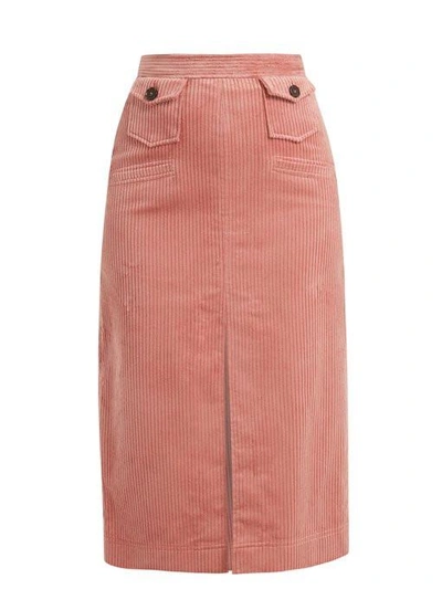 Shop Alexa Chung Corduroy Midi Skirt
