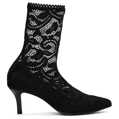 Shop Opening Ceremony Black Queen Lace Boots In 0001 Black