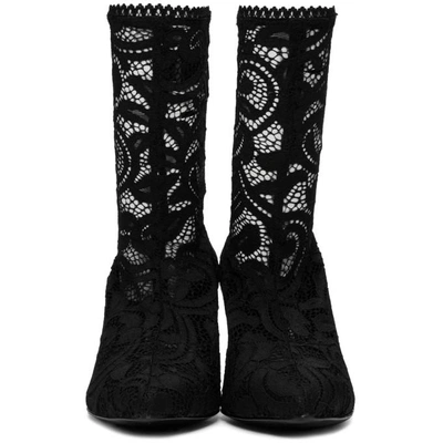 Shop Opening Ceremony Black Queen Lace Boots In 0001 Black