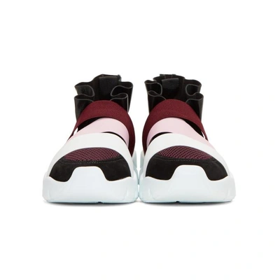 Shop Emilio Pucci Burgundy And Black City Up Sneakers In A62 Black/g