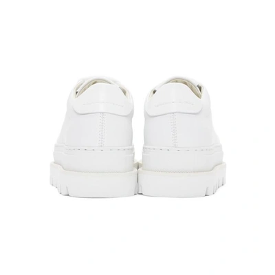 Shop Mm6 Maison Margiela White Leather Platform Sneakers In 961 Wht/wht