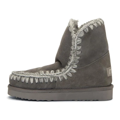 Shop Mou Grey Eskimo 18 Boots In Ngre
