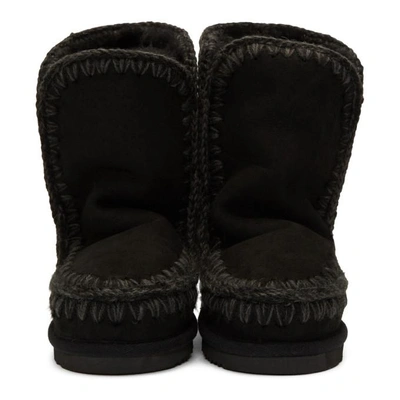 Shop Mou Black Eskimo 24 Boots In Bkbk