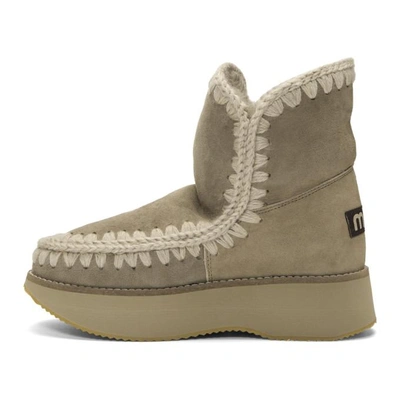 Shop Mou Grey Running Eskimo Boots In Cor