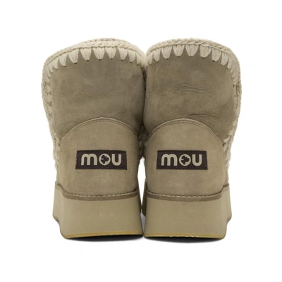 Shop Mou Grey Running Eskimo Boots In Cor