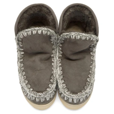 Shop Mou Grey Mini Eskimo Sneaker Boots