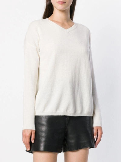 Shop Aspesi V-neck Pullover - White