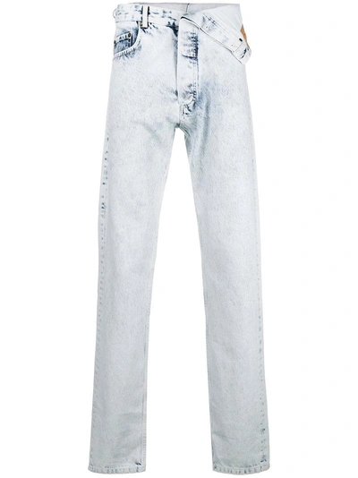 Shop Y/project Y / Project Foldover Straight Jeans - White