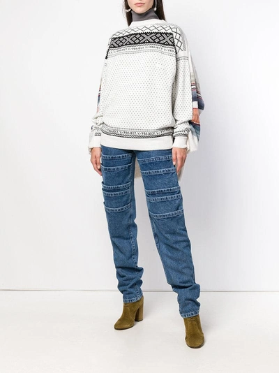 Shop Y/project Y / Project Deconstructed Straight Jeans - Blue