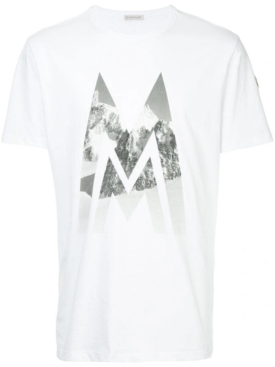 Shop Moncler Logo Patch T-shirt - White