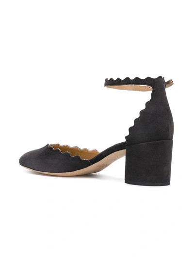 Shop Chloé Lauren Ankle Strap Pumps - Black