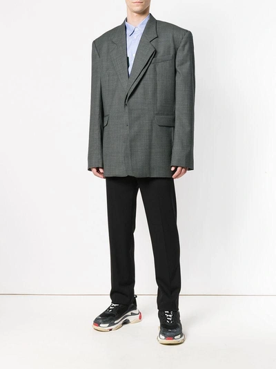 Shop Y/project Y / Project Double Check Blazer - Grey