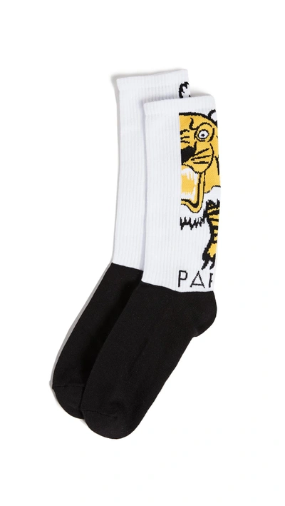 Shop Kenzo Giant Tiger Socks In Tiger Print