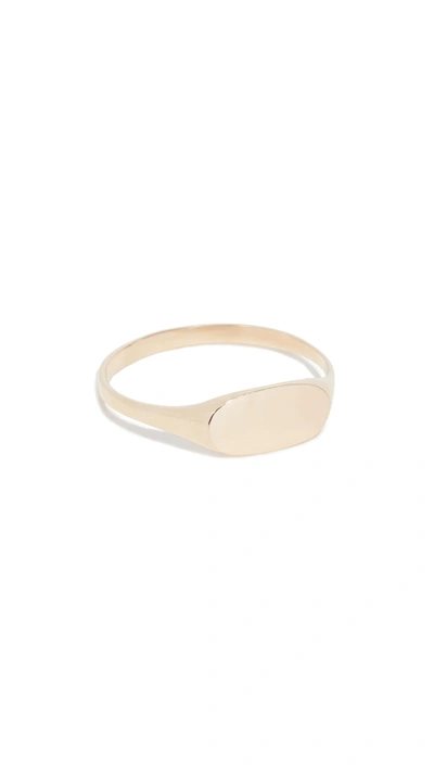 Shop Ariel Gordon Jewelry 14k Petite Signet Ring In Yellow Gold