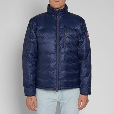 Shop Canada Goose Lodge Jacket In Blue