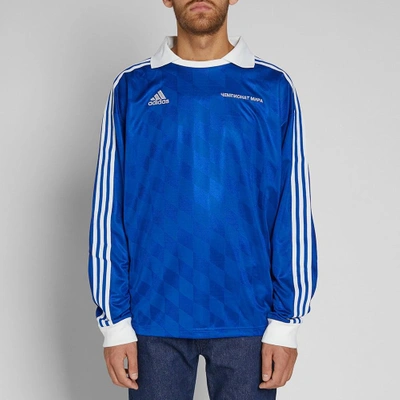 Shop Gosha Rubchinskiy X Adidas Long Sleeve Jersey In Blue