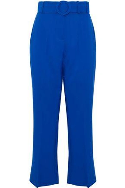 Shop W118 By Walter Baker Cropped Cady Flared Pants In Bright Blue