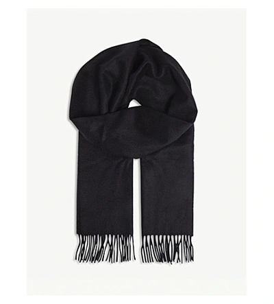 Shop Aspinal Of London Cashmere Scarf In Black