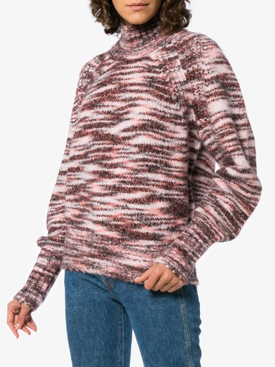 Shop Burberry Cashmere Silk Mouliné Sweater In Multicolour