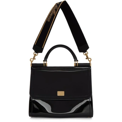 Shop Dolce & Gabbana Dolce And Gabbana Black Small Rubber Miss Sicily Bag In 8s574 Black