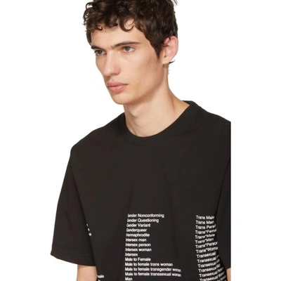 Shop Xander Zhou Black Jersey List T-shirt