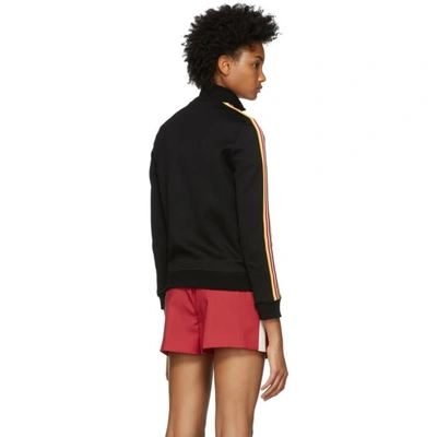 Shop Miu Miu Black Logo Patch Track Jacket In F0002 Black