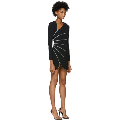 Shop Alexander Wang Black Zip Dress In 001 Black