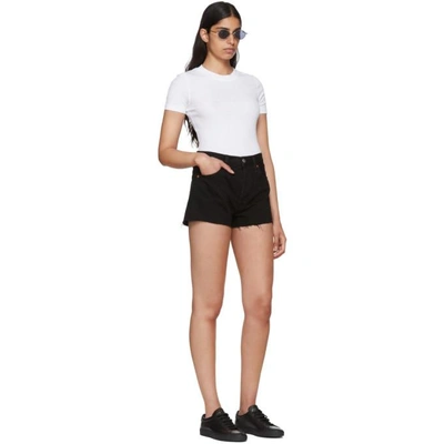 Shop Re/done Black Originals Denim Shorts