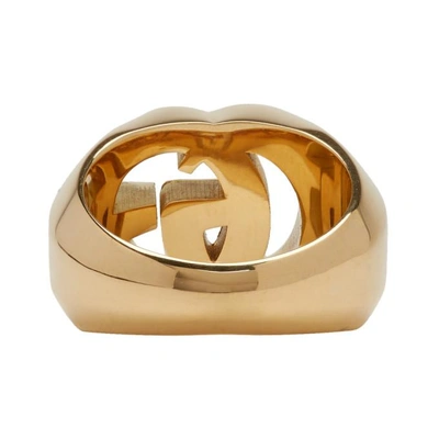 Shop Gucci Gold Gg Running Ring In 8000 Gold